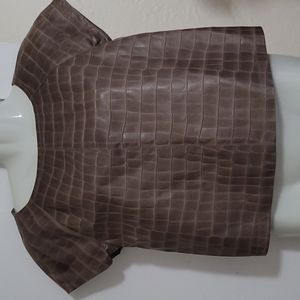 Alice + Olivia leather crocodile effects